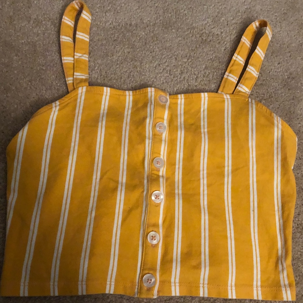 Pacsun striped cropped tank top